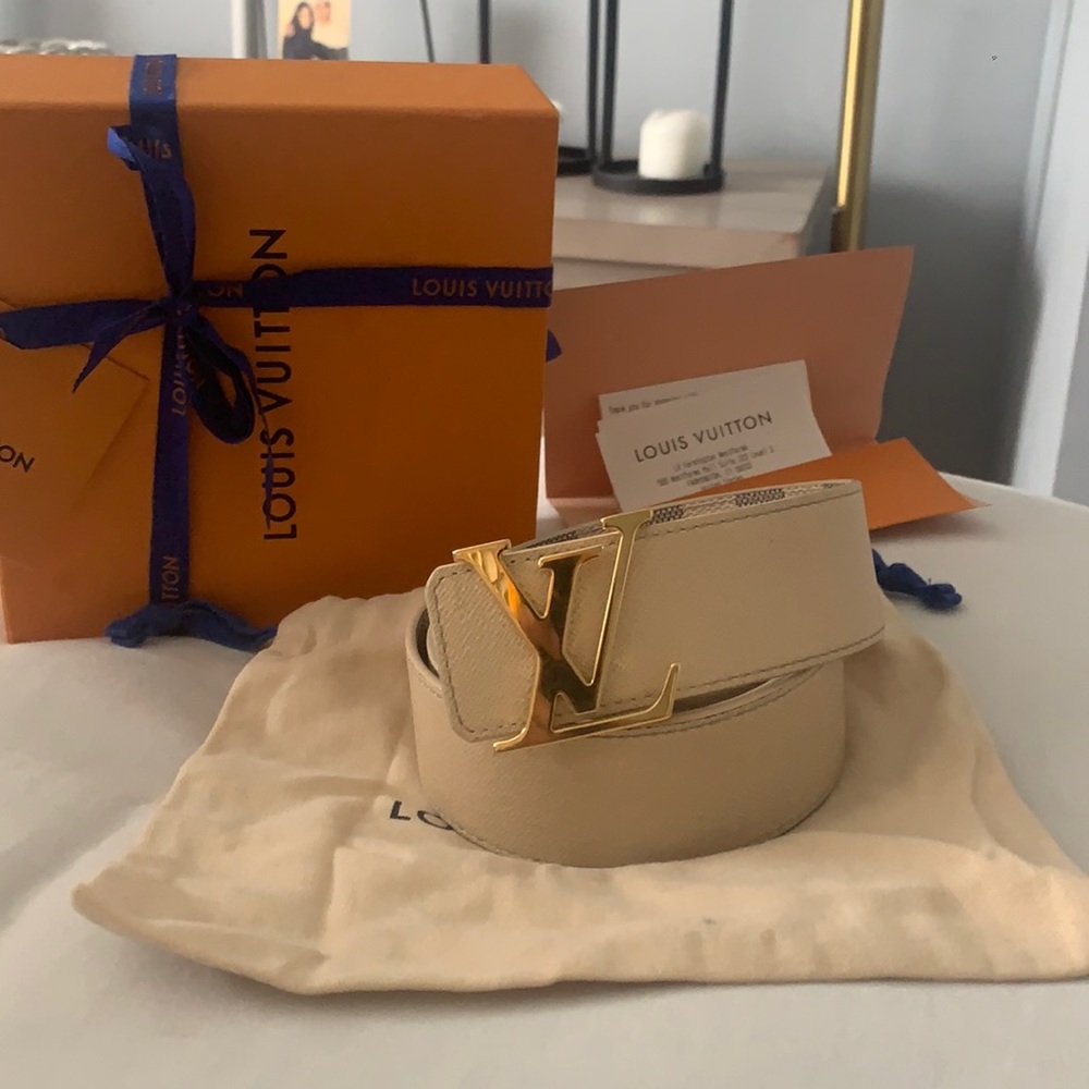 Louis Vuitton Damier azur reversible belt